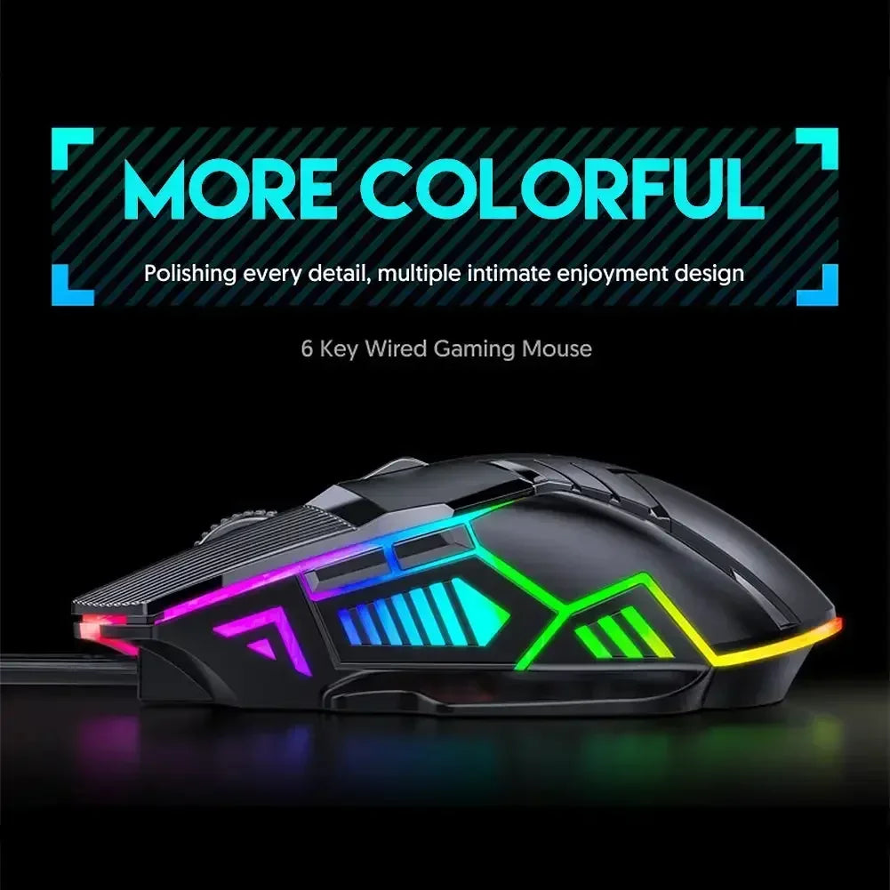 New Ergonomic Wired Gaming Mouse USB Computer Mouse Gaming RGB Mause Gamer Mouse 6 Button LED Silent Mice for PC Laptop