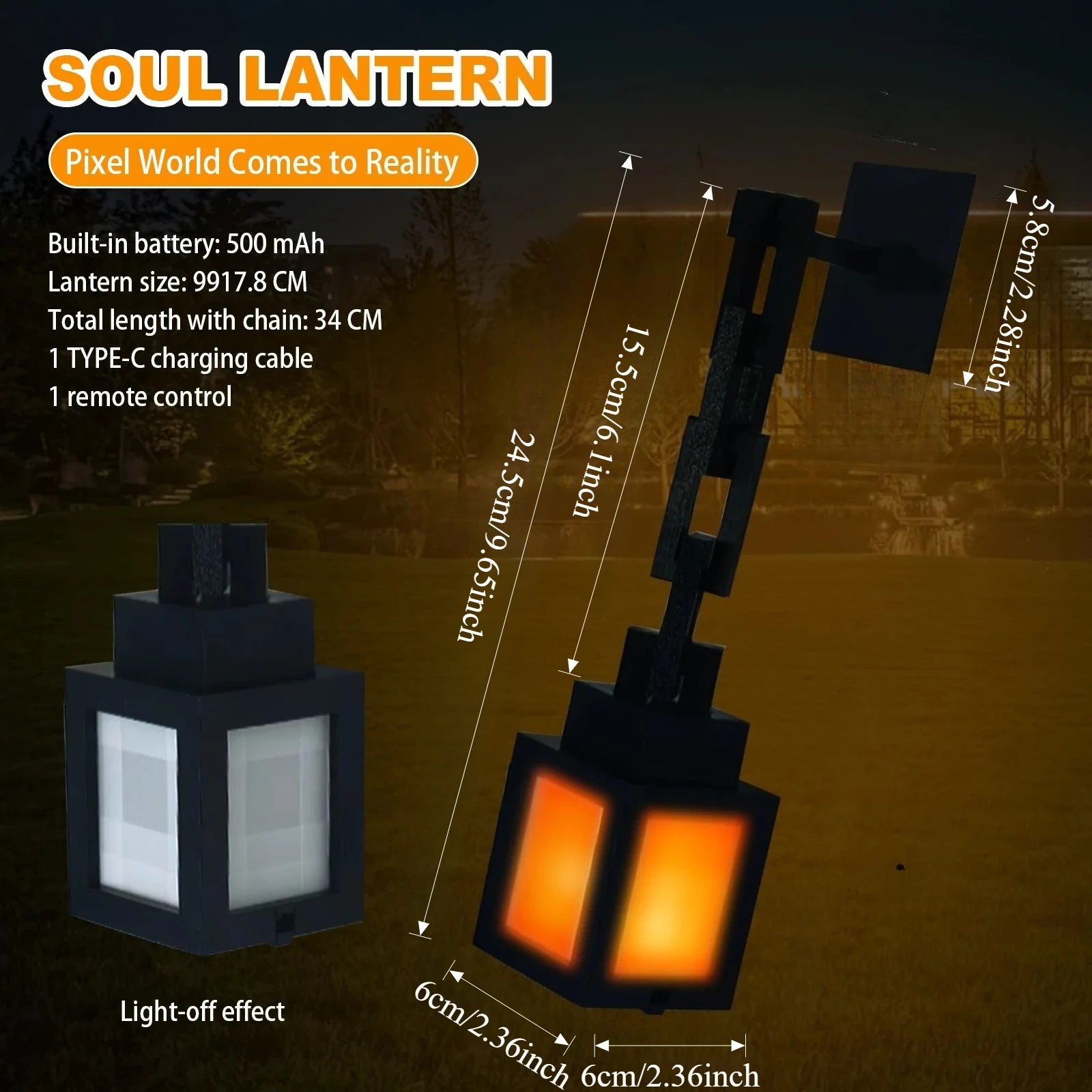 SessionRoom PixelLantern RGB – Linterna Gaming 16 Colores con Mando a Distancia
