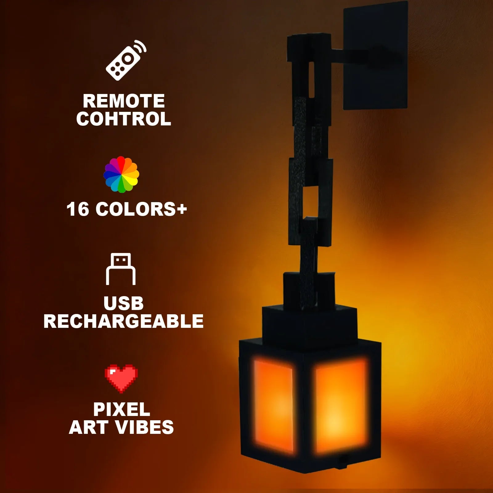 SessionRoom PixelLantern RGB – Linterna Gaming 16 Colores con Mando a Distancia