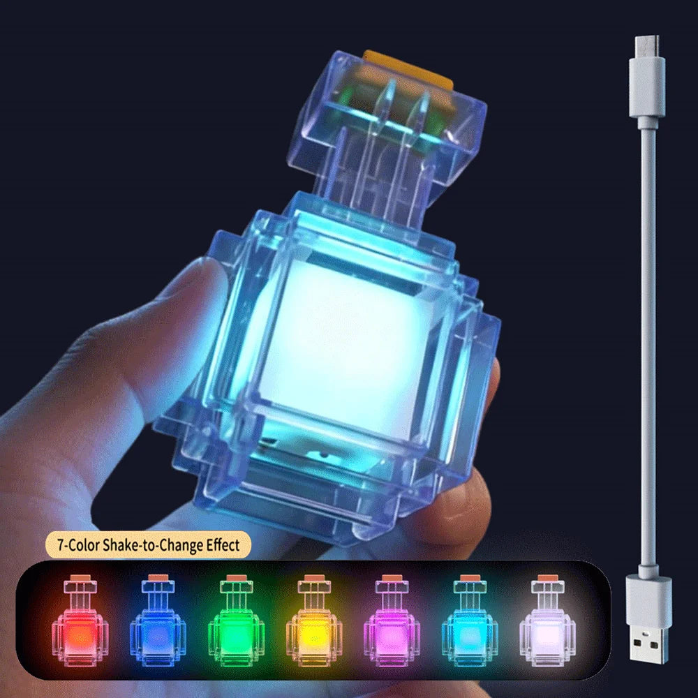 SessionRoom PixelVial – Lámpara Nocturna USB 7 Colores Estilo Gaming