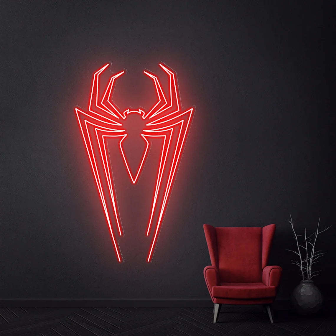 SessionRoom NeonWeb – Letrero Neón LED Araña Personalizable para Setup