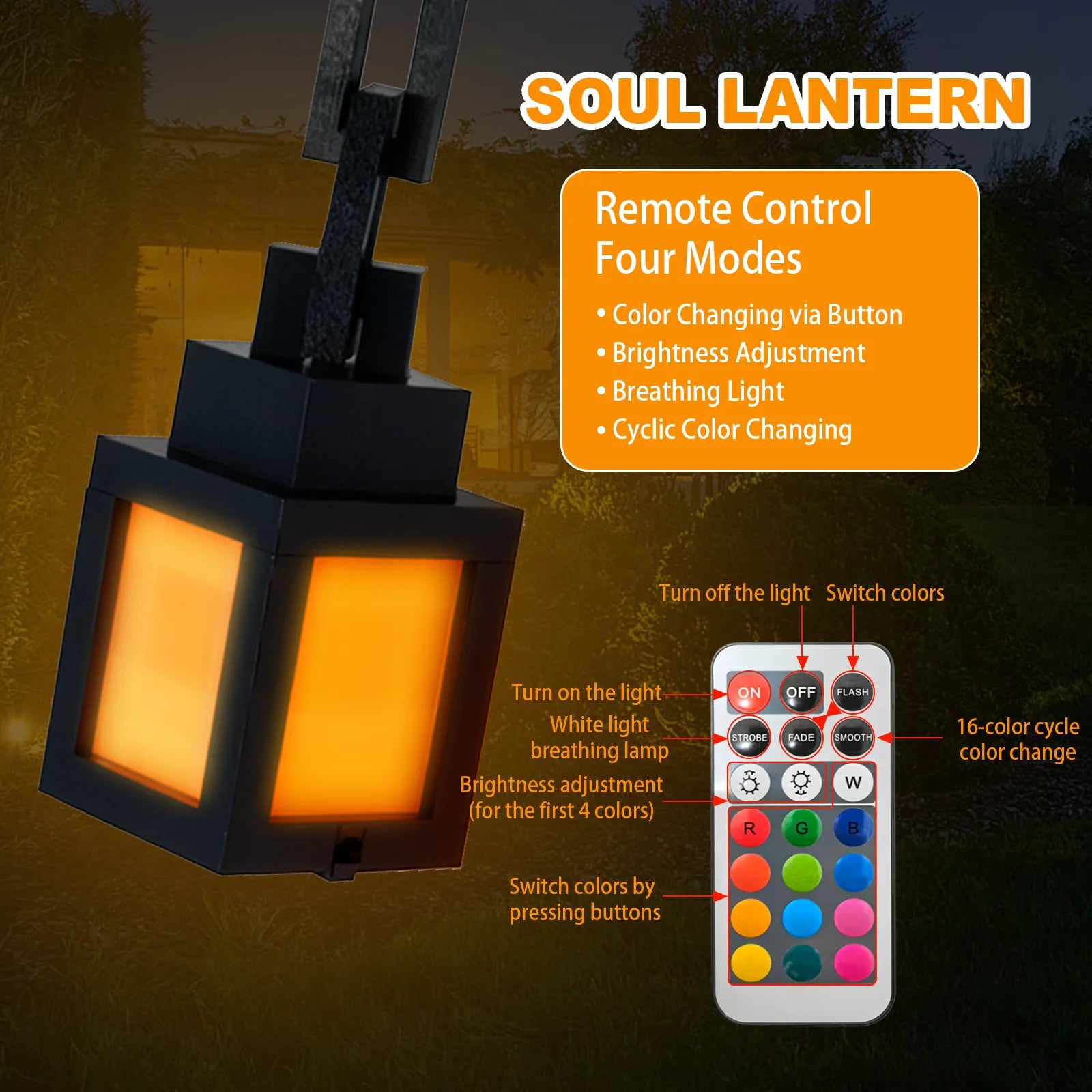 SessionRoom PixelLantern RGB – Linterna Gaming 16 Colores con Mando a Distancia