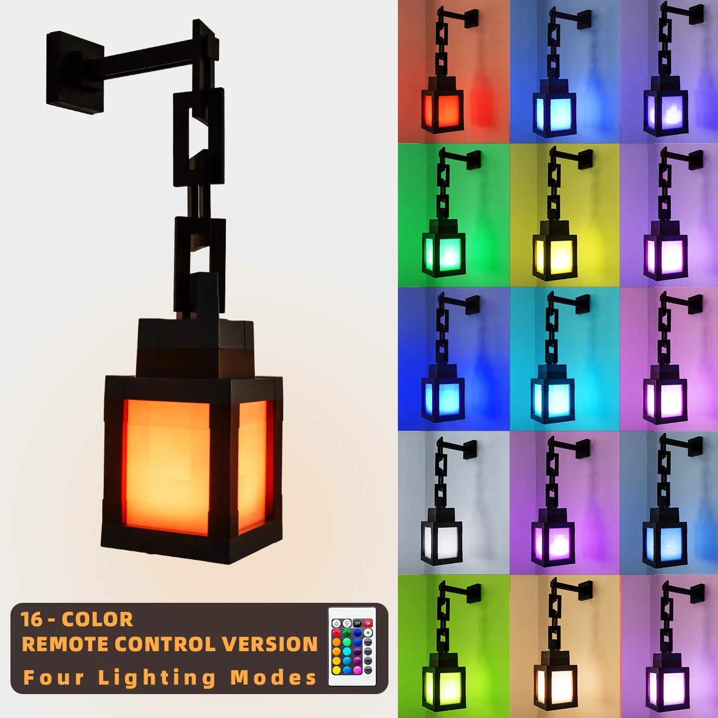 SessionRoom PixelLantern RGB – Linterna Gaming 16 Colores con Mando a Distancia