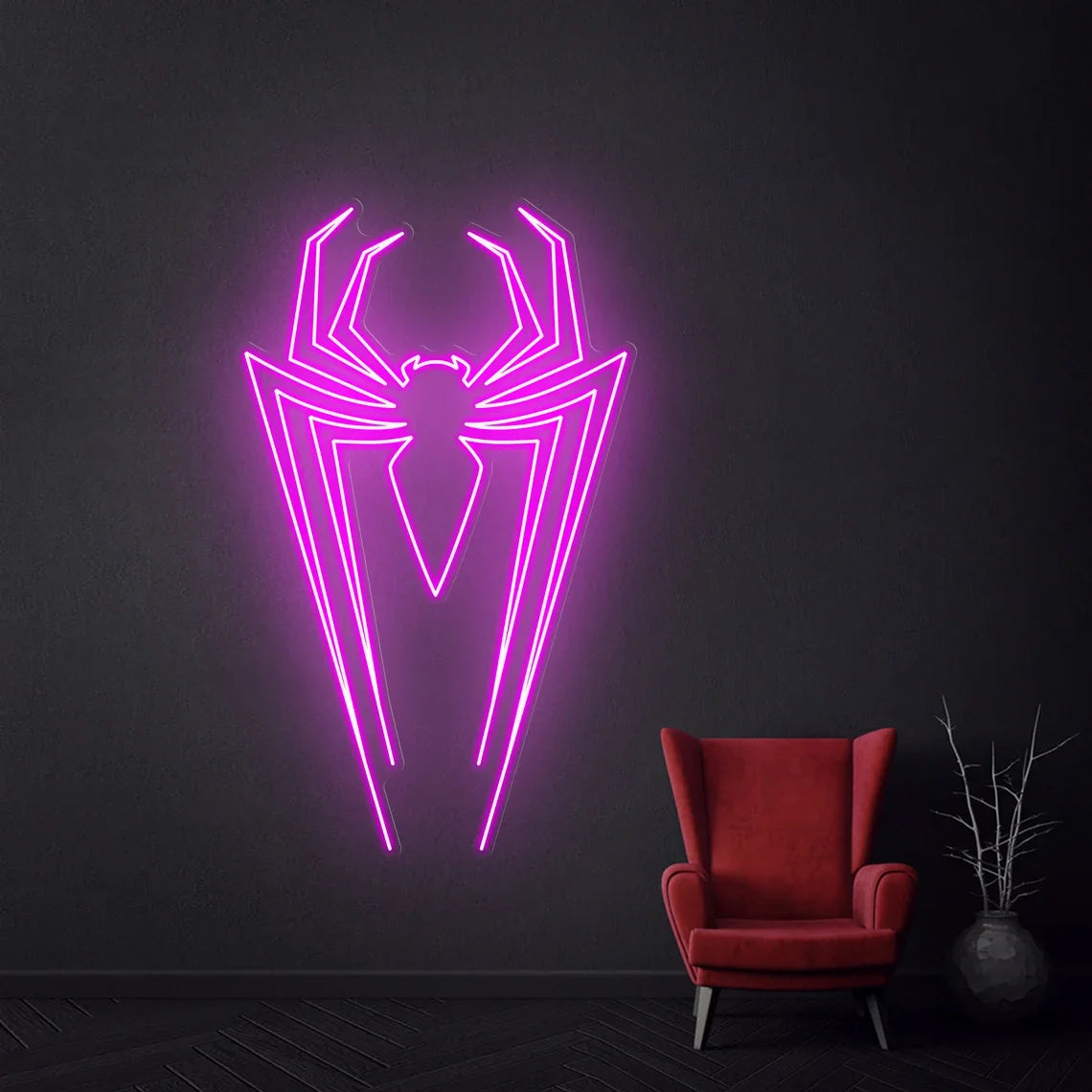 SessionRoom NeonWeb – Letrero Neón LED Araña Personalizable para Setup