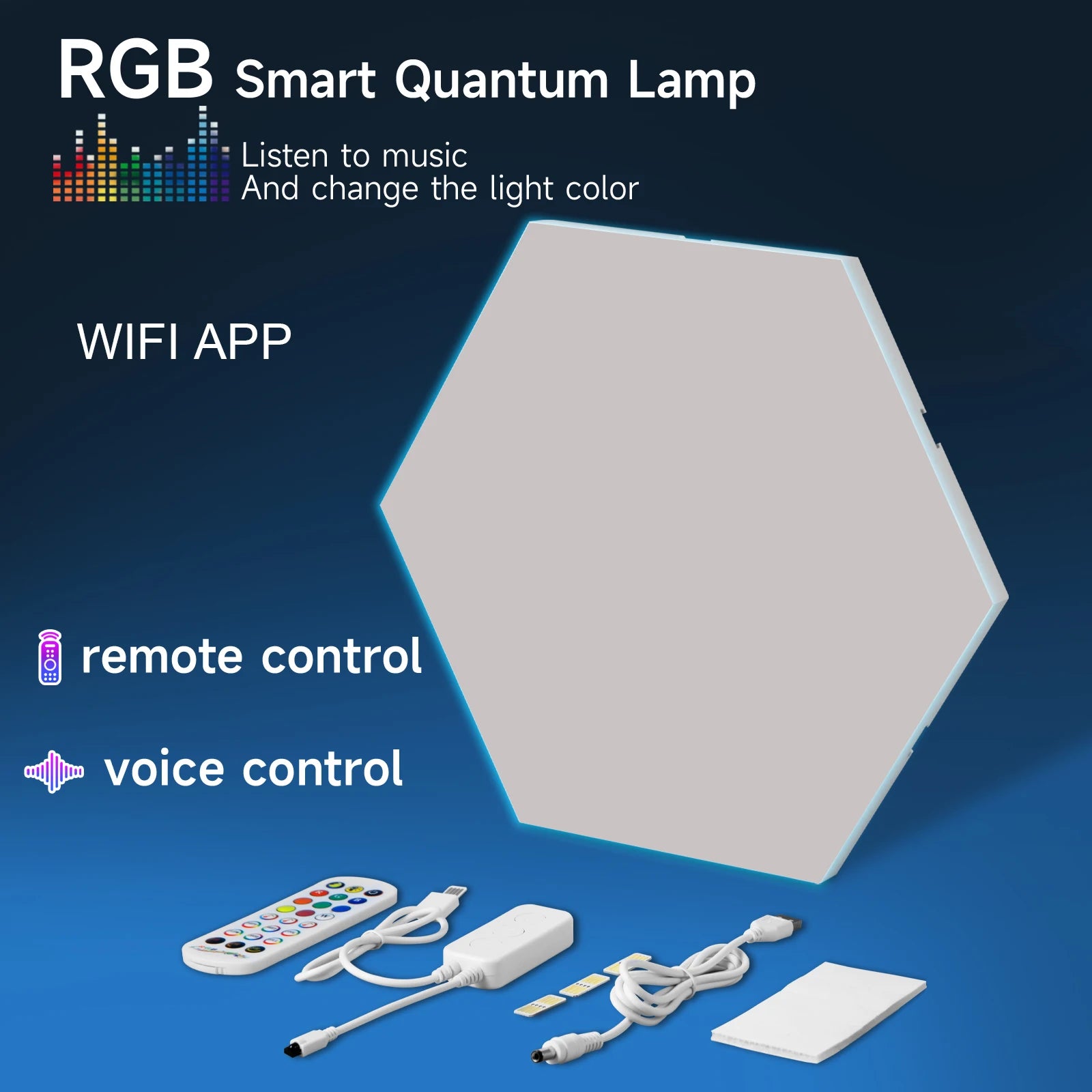 Thin LED Wall Lamp Smart RGB Quantum Lamp APP Pickup Light for Gaming Room Office Background Wall Decoration Night Light