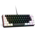 USB Wired RGB Gaming Keyboard 61 Keys White Black Compact Mini Office Keyboard and Mouse for PC Desktop Computer Gamer Keypad