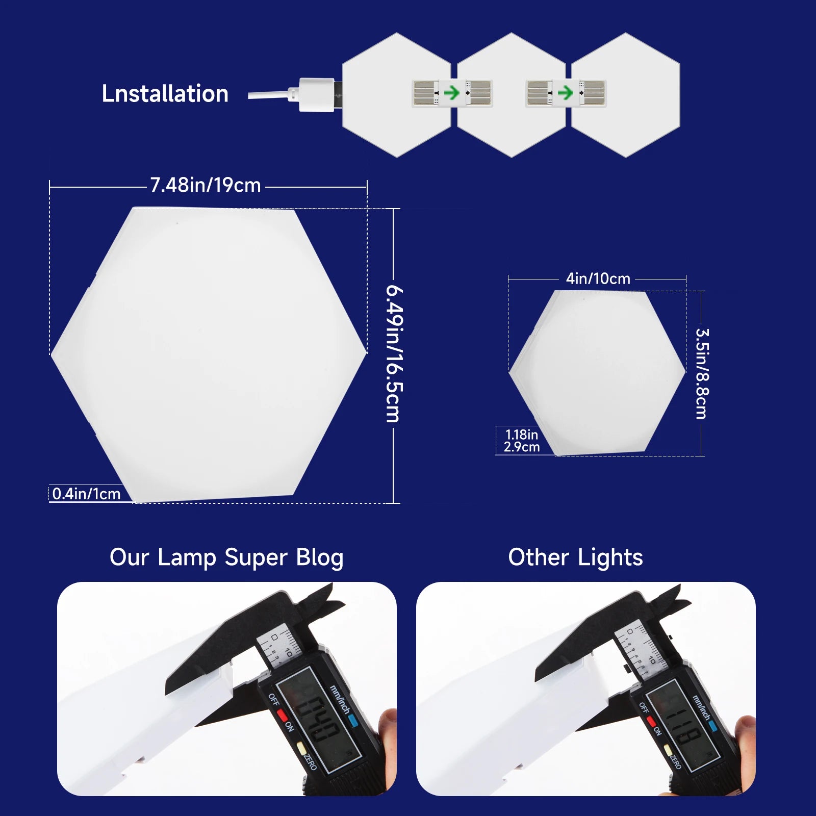 Thin LED Wall Lamp Smart RGB Quantum Lamp APP Pickup Light for Gaming Room Office Background Wall Decoration Night Light